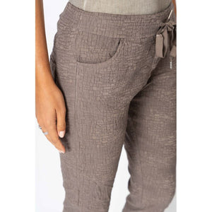 Made in Italy Python Embossed Jegging in Taupe at ooh la la! in Grapevine TX 76051