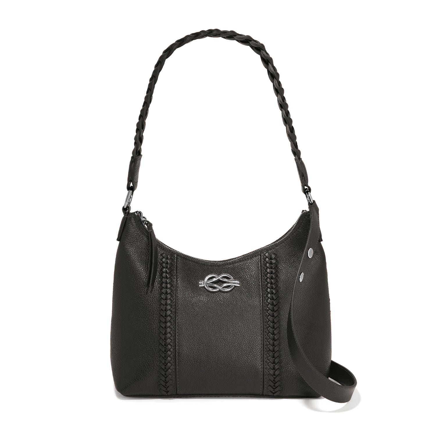 Brighton Interlock Faye Convertible Shoulderbag in black at ooh la la! in Grapevine TX 76051