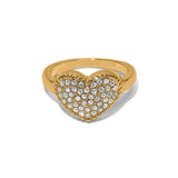 Brighton Illumina Celeste Heart Gold Ring at ooh la la! in Grapevine TX 76051