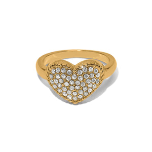 Brighton Illumina Celeste Heart Gold Ring at ooh la la! in Grapevine TX 76051