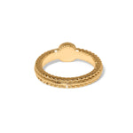 Brighton Illumina Celeste gold dome ring with textured band on white background