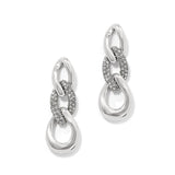 Brighton Cleo Pave Link Post Drop Earrings
