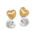 Trianon Heart Small Two Tone Post Drop Earrings