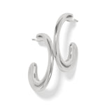 Brighton Cascade Silver Hoop Earrings at ooh la la! in Grapevine TX 76051