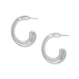 Brighton Cascade Silver Hoop Earrings at ooh la la! in Grapevine TX 76051