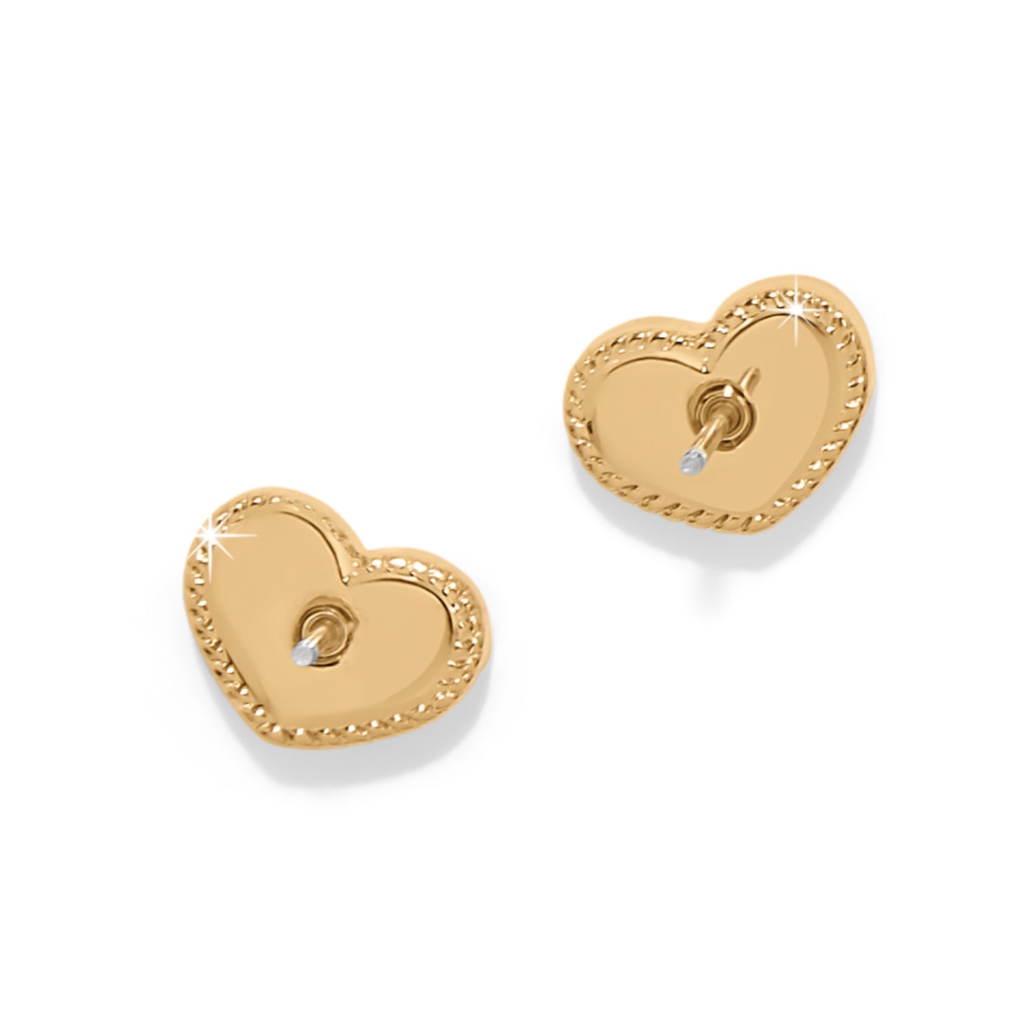 Brighton Illumina Celeste Heart Gold Post Earrings at ooh la la! in Grapevine TX 76051