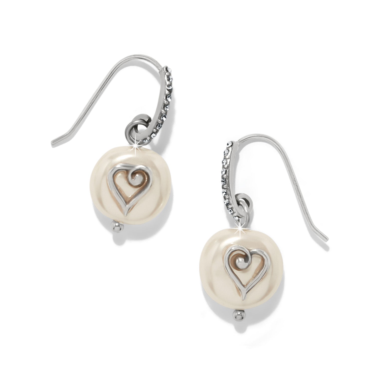 Brighton One Heart Pearl French Wire Earrings at ooh la la! in Grapevine TX 76051