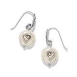 Brighton One Heart Pearl French Wire Earrings at ooh la la! in Grapevine TX 76051