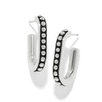 Brighton Jewelry, Silver Hoop Earrings, Pretty Tough Collection, Studded Link Earrings, Designer Silver Hoops, Edgy Fashion Jewelry, Women's Statement Earrings. at ooh la la! in Grapevine TX 76051