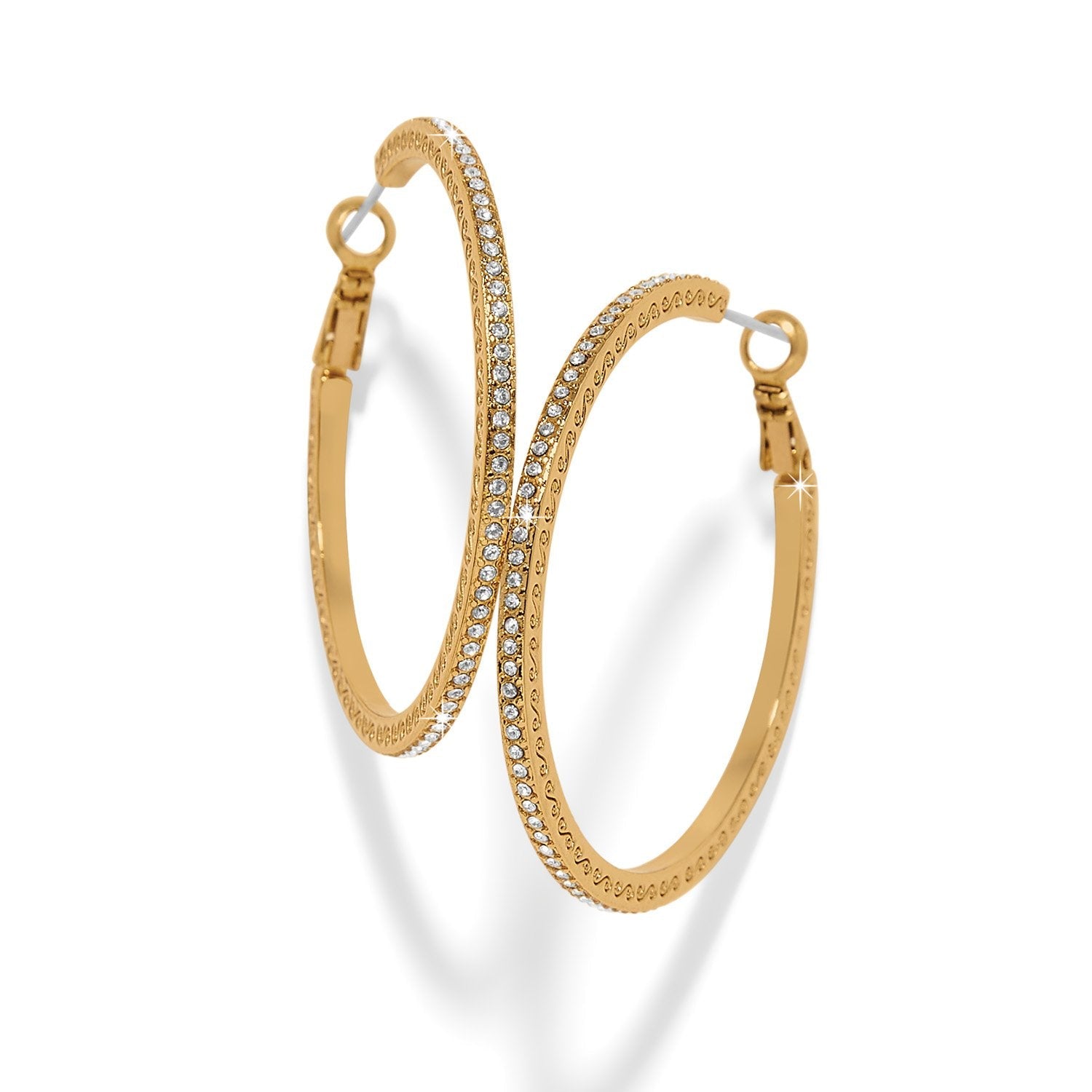 Brighton Meridian Eclipse Large Gold Hoop Earrings