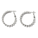 Twinkle Granulation Medium Hoop Earrings