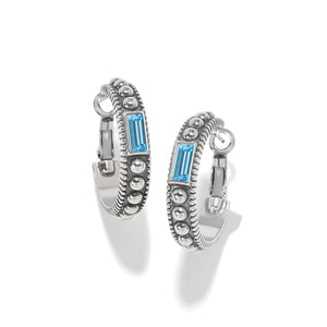 Brighton Pretty Tough Gem Hoop Earrings in Aqua at ooh la la! in Grapevine TX 76051