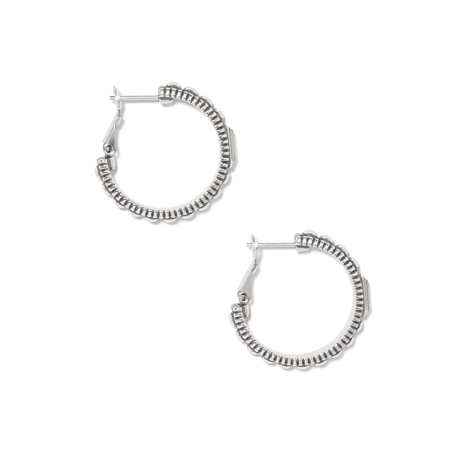 Brighton Pretty Tough Gem Hoop Earrings in Silver at ooh la la! in Grapevine TX 76051