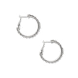 Brighton Pretty Tough Gem Hoop Earrings in Silver at ooh la la! in Grapevine TX 76051