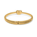 Brighton Celestia Heart Gold Hinged Bangle at ooh la la! in Grapevine TX 76051