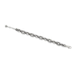Brighton jewelry, Pretty Tough collection, silver link necklace, JM0212, adjustable silver necklace, women's designer chain, silver plated jewelry, edgy statement necklace. at ooh la la! in Grapevine TX 76051