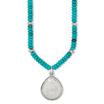 Mosaic Turquoise Teardrop Necklace