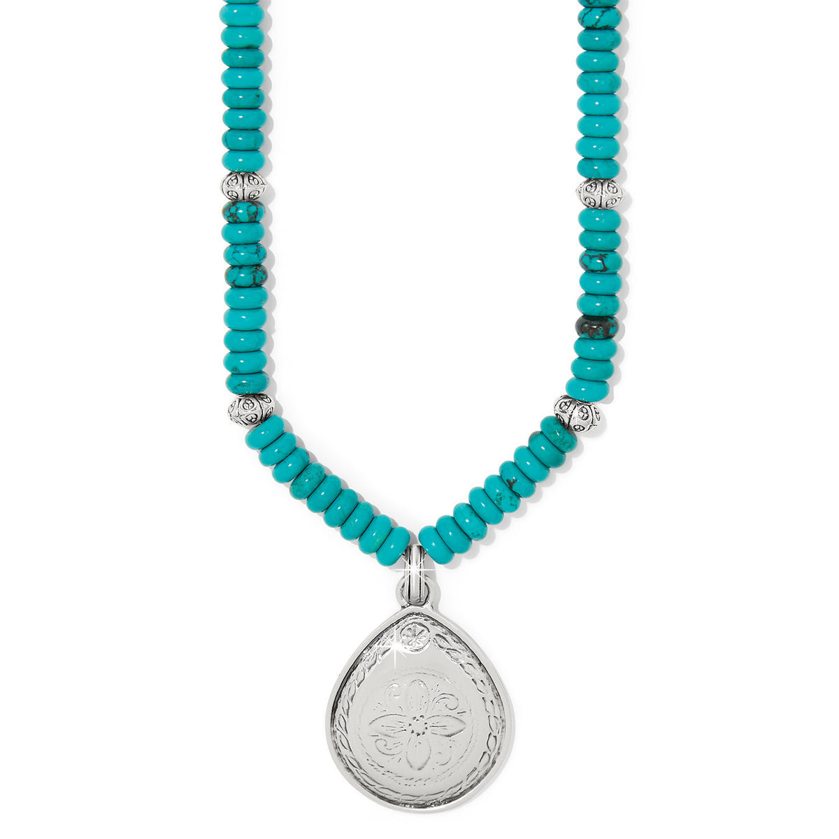 Mosaic Turquoise Teardrop Necklace