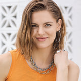 Brighton Pebble Link 2-Tone Necklace at Ooh La La! in Grapevine TX 76051