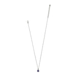 Brighton Halo Gemma Petite Round Tanzanite Necklace with silver chain and purple gemstone pendant