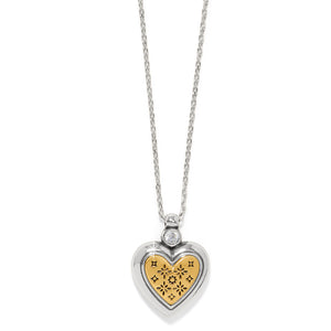 Brighton Mosaic Heart Two Tone Petite Necklace at ooh la la! in Grapevine TX 76051