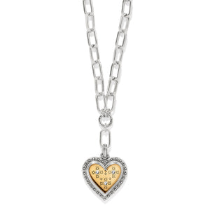 Brighton Mosaic Heart Two Tone Necklace at ooh la la! in Grapevine TX 76051