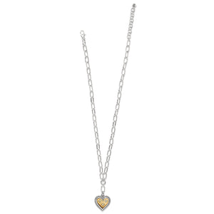 Brighton Mosaic Heart Two Tone Necklace at ooh la la! in Grapevine TX 76051