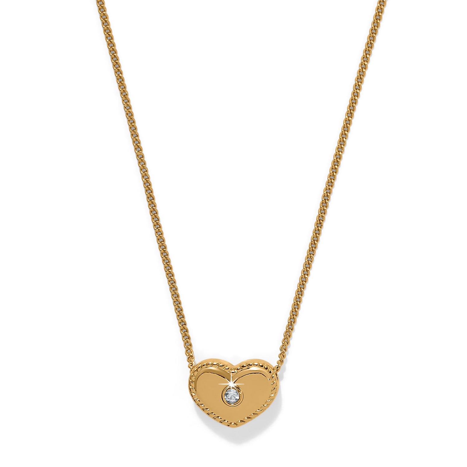 Brighton Illumina Celeste Gold Heart Petite Necklace at ooh la la! in Grapevine TX 76051