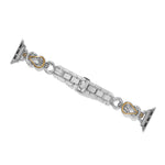 Brighton Apple Watch Band, Interlok Harmony, Two-tone watch strap, Silver and Gold Apple Watch band, designer watch jewelry, luxury Apple Watch accessory, Brighton W30662, women's designer watch band. at ooh la la! in Grapevine TX 76051