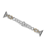 Brighton Apple Watch Band, Interlok Harmony, Two-tone watch strap, Silver and Gold Apple Watch band, designer watch jewelry, luxury Apple Watch accessory, Brighton W30662, women's designer watch band. at ooh la la! in Grapevine TX 76051