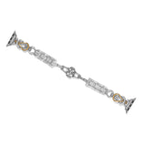 Brighton Apple Watch Band, Interlok Harmony, Two-tone watch strap, Silver and Gold Apple Watch band, designer watch jewelry, luxury Apple Watch accessory, Brighton W30662, women's designer watch band. at ooh la la! in Grapevine TX 76051