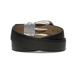 Brighton Really Tough reversible leather belt in black with polished silver buckle