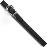 Brighton Really Tough reversible leather belt in black with decorative silver buckle