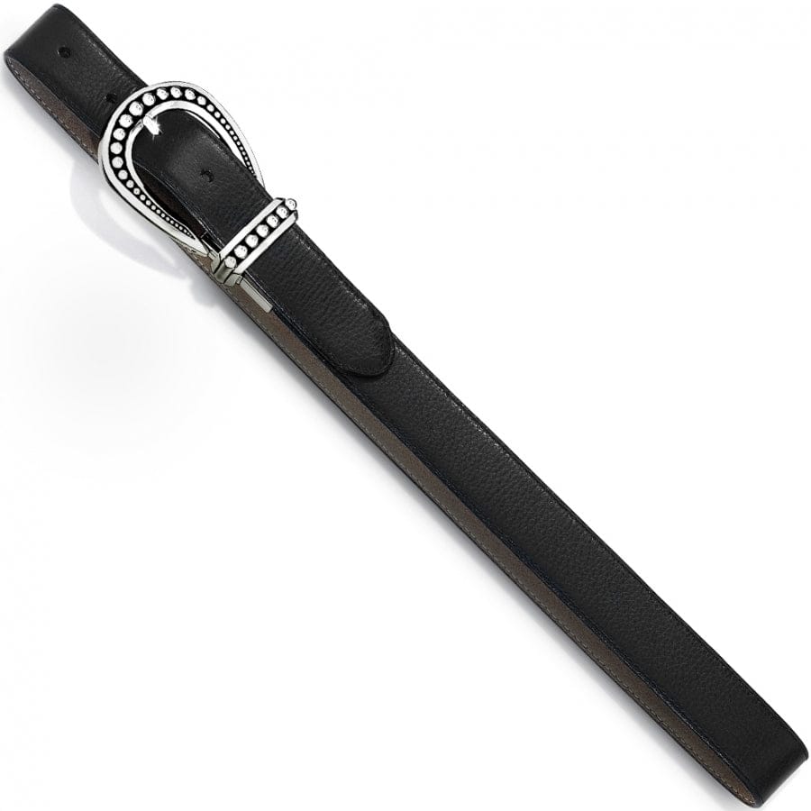 Brighton Really Tough reversible leather belt in black with decorative silver buckle