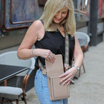 Reba Crossbody in mocha at ooh la la! in Grapevine TX 76051
