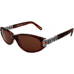 Brighton Sabrina sunglasses in tortoise pattern with decorative silver temple details