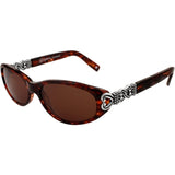 Brighton Sabrina sunglasses in tortoise pattern with decorative silver temple details