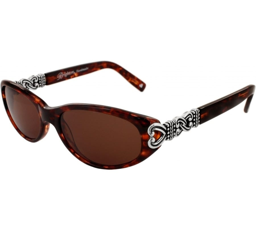 Brighton Sabrina sunglasses in tortoise pattern with decorative silver temple details
