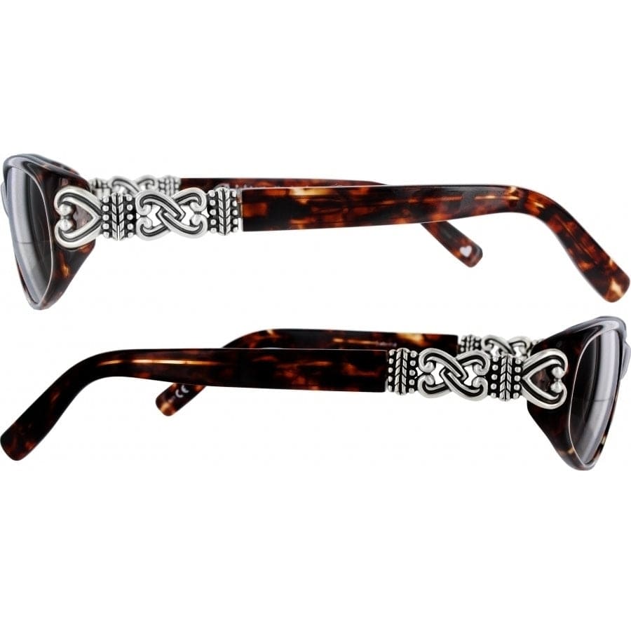 Brighton Sabrina sunglasses with tortoiseshell frames and decorative silver heart details