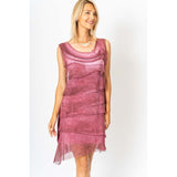 Silk Ruffle Dress in Assorted Colors