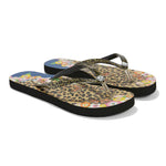 Brighton flip flops, leopard print sandals, butterfly beach shoes, designer flip flops with pouch, women's summer footwear, floral leopard sandals, luxury rubber flip flops. at ooh la la! in Grapevine TX 76051