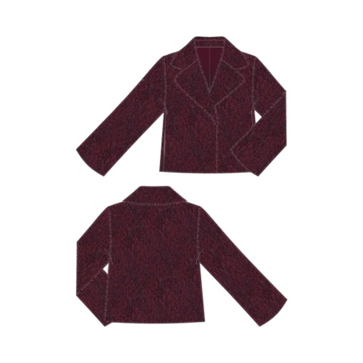 Liverpool Collared Faux Fur Jacket in dark oxblood at ooh la la! in Grapevine TX 76051
