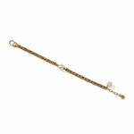 Brighton Trust Your Journey Pearl Chain Bracelet in gold Byzantine chain with pearl accents