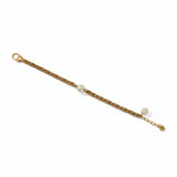 Brighton Trust Your Journey Pearl Chain Bracelet in gold Byzantine chain with pearl accents