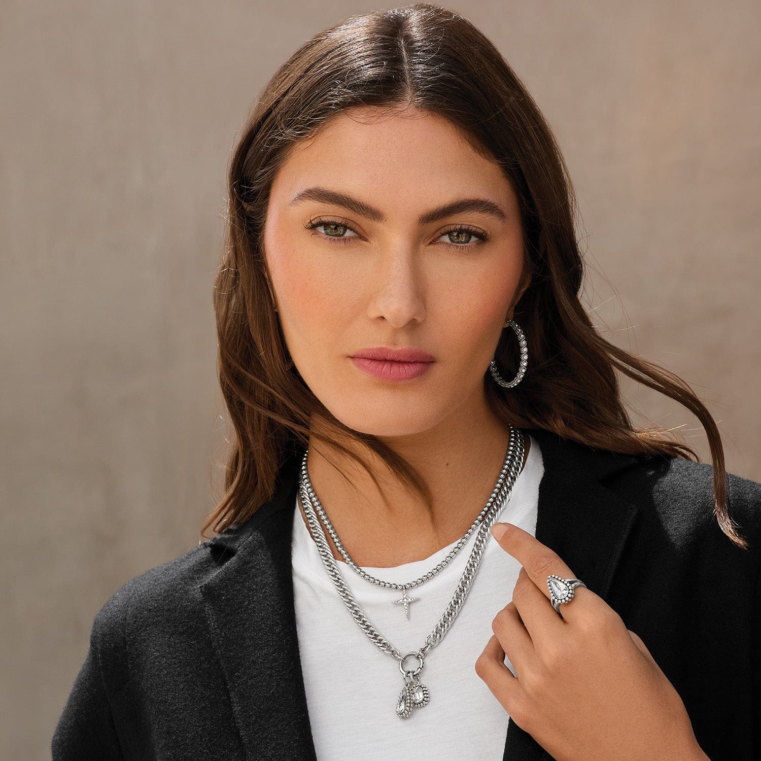 Brighton Twinkle Luxe Charm Link Necklace at Ooh La La! in Grapevine TX 76051