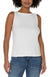 Liverpool Sleeveless Boat Neck Ribbed Knit Top in Snow at ooh la la! in Grapevine TX 76051