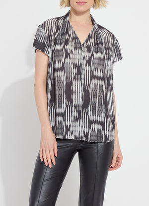 Lysse Katya Folded Neck Short Sleeve Top at ooh la la! in Grapevine TX 76051