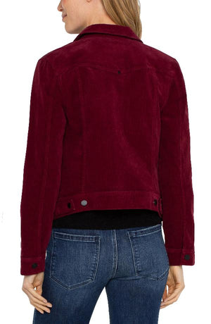 Liverpool Corduroy Classic Jacket in ruby at ooh la la! in Grapevine TX 76051