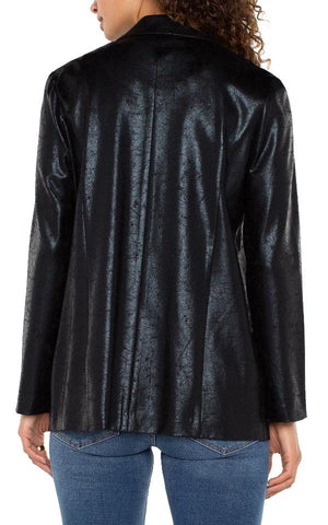 Liverpool Black Crackle Boyfriend Blazer at ooh la la! in Grapevine TX 76051