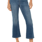 Liverpool Gia Glider® Crop Flare with Exposed Button at ooh la la! in Grapevine TX 76051